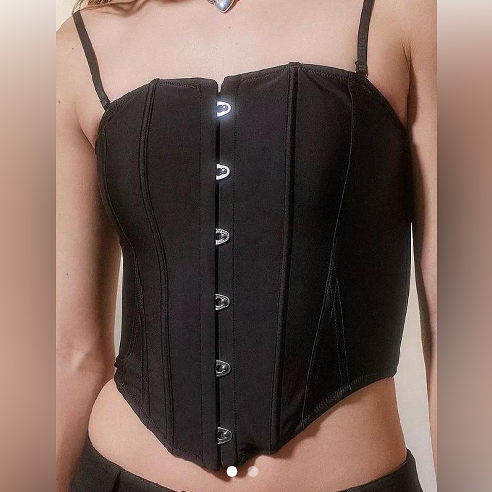 Urban Outfitters Pink and Black (2) Corset Tops